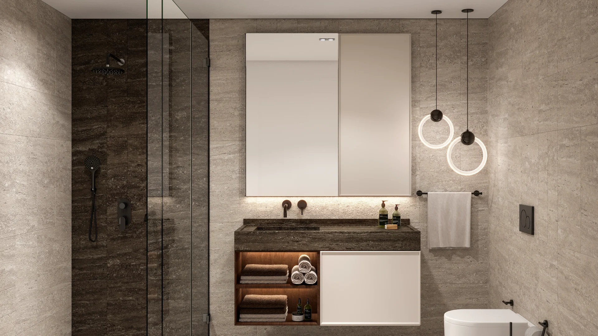 Современный комплекс в Зейтинбурну - bathroom